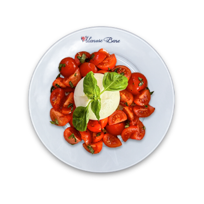 burratina con pomodorini datterini